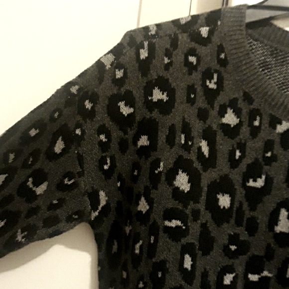Lucky Brand Animal Print Sweater Cheetah Leopard Small - Picture 6 of 12